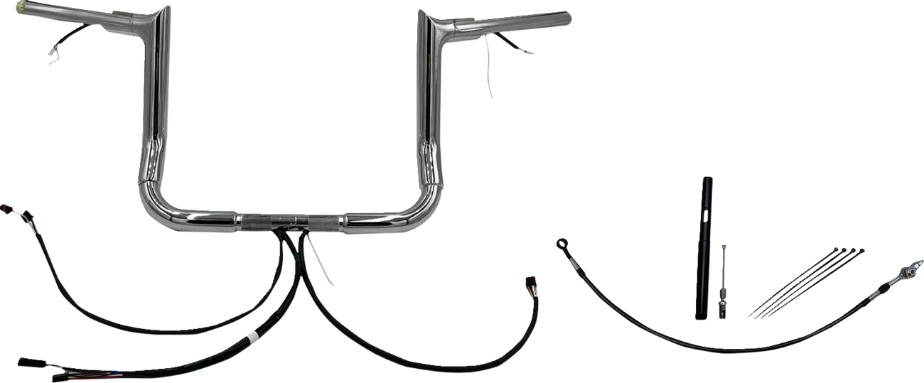 EZ Install Wired 1-1/2" Pointed Top Handlebar Kit - Electra, Street & Tri Glide 2021-2022