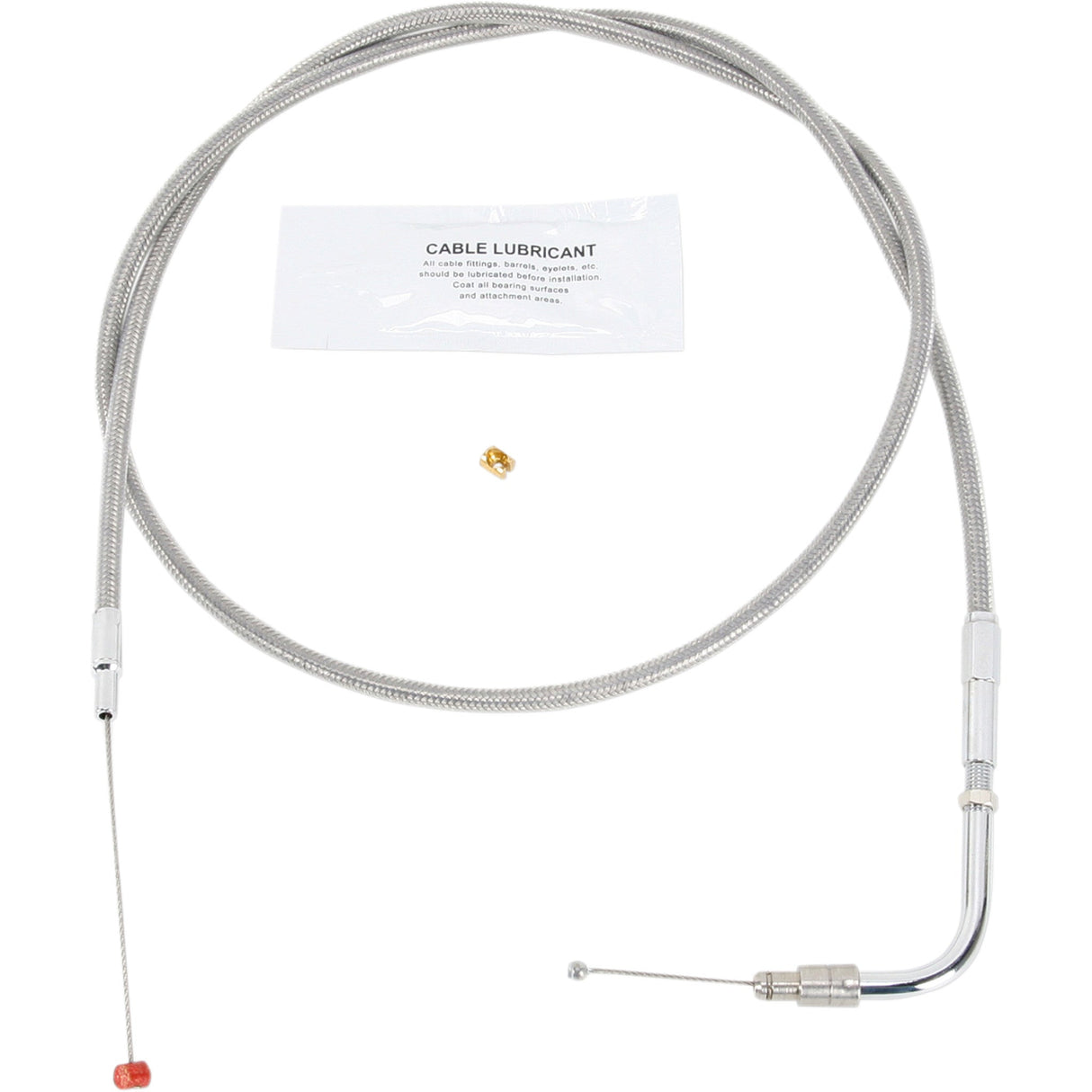 Barnett Stainless Steel Throttle Idle Cable - 102-30-30017 For Harley Touring 1996-2001