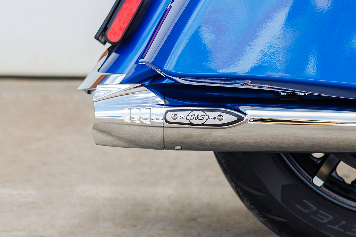 4" Broadhead Slip-On Mufflers - Fishtail - Chrome - 1801-1766