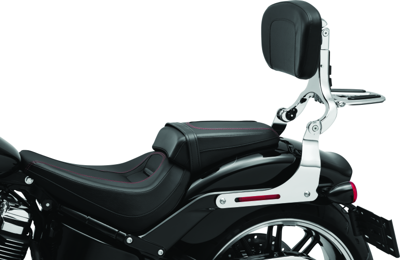 Kuryakyn Fixed Mounts Multi-Purpose Driver & Passenger Backrest Black - 7081 For Harley Softail 2018-2021