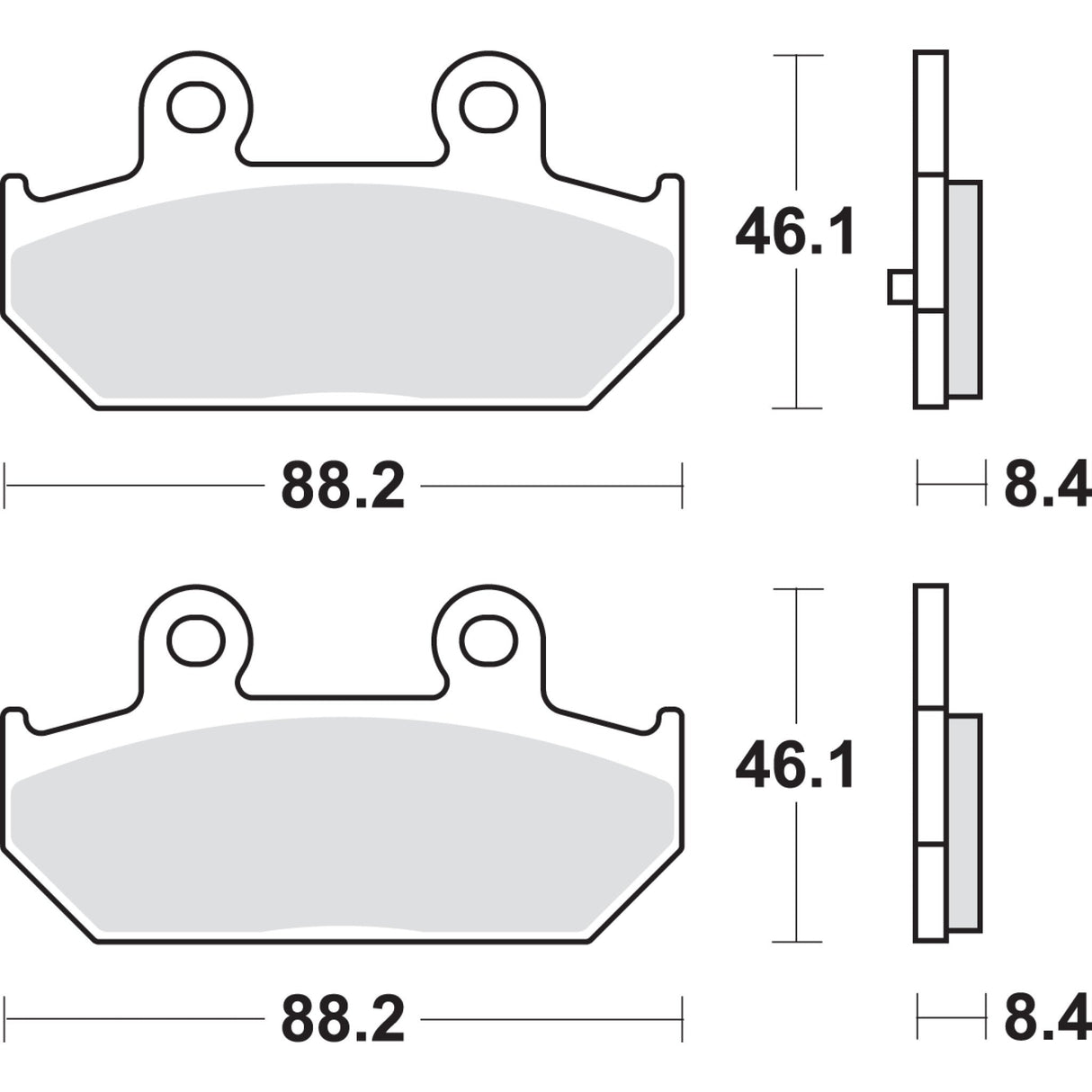 SBS 1721-1641 182MS MS Scooter Maxi Sintered Brake Pads Scooter Brake Pads - Burgman