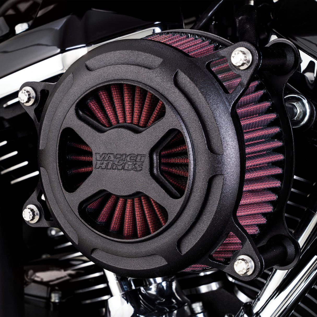 VANCE & HINES 1010-2928 42365 VO2 X Air Intake - Black Wrinkle