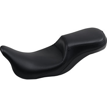 LePera Outcast Daddy Long Legs Seat 2-Up Without Backrest Smooth Black - LK-997DL For Harley Touring 2008-2023