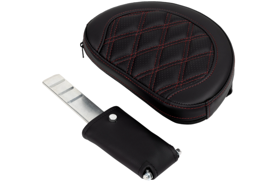 Saddlemen Roadsofa™ Lattice Stitch Seat With Backrest Wine Berry Stitch - 808-07B-182B8 For Harley Touring 2008-2023