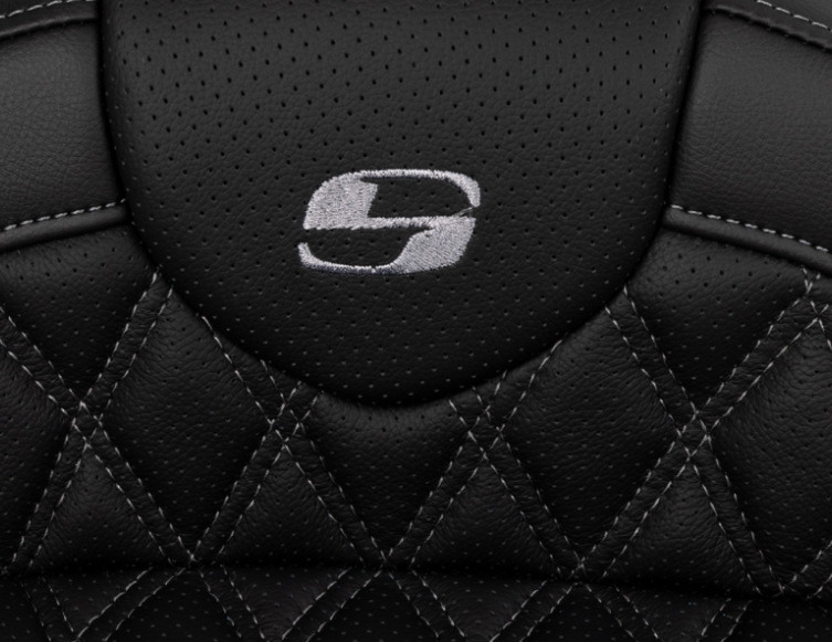 Saddlemen Roadsofa™ Lattice Stitch Seat With Backrest Dark Gray Stitch - 808-07B-182B2 For Harley Touring 2008-2025