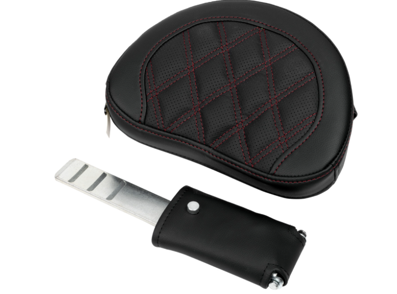 SADDLEMEN 0801-1619 A808-07R-184BUR Roadsofa™ Extended Reach Seat- Lattice Stitch - Wine Berry Stitch - with Backrest - FL 08-23