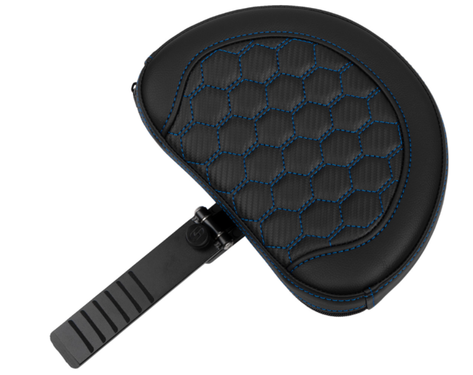 Saddlemen Roadsofa™ Extended Reach Seat With Backrest Honeycomb Blue Stitch - 823-07-190B1 For Harley Touring 2023-2026