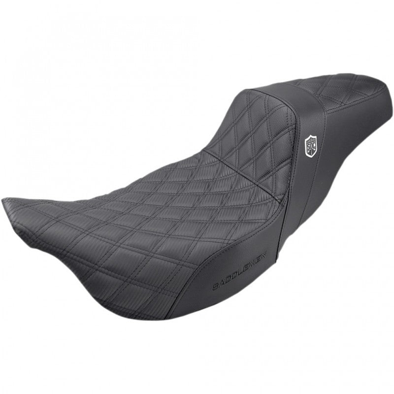 Saddlemen Pro Series SDC Performance Grip Seat Without Backrest Lattice Stitch - SC80807DB For Harley Touring 2008-2024