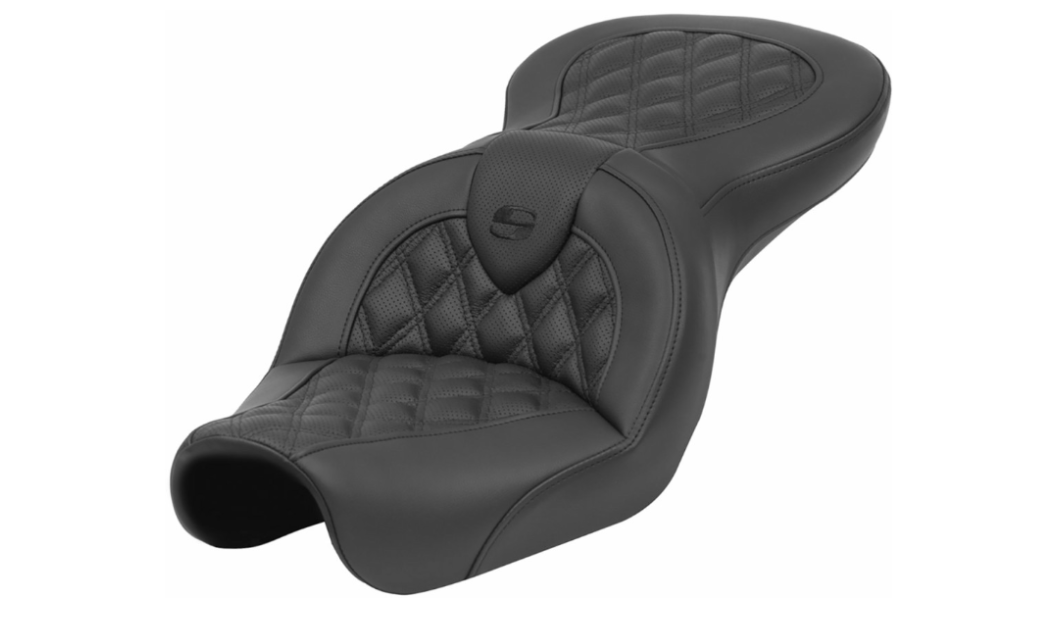 Saddlemen Roadsofa™ Lattice Stitch Seat Without Backrest - 804-04-182 For Harley Dyna 2004-2005