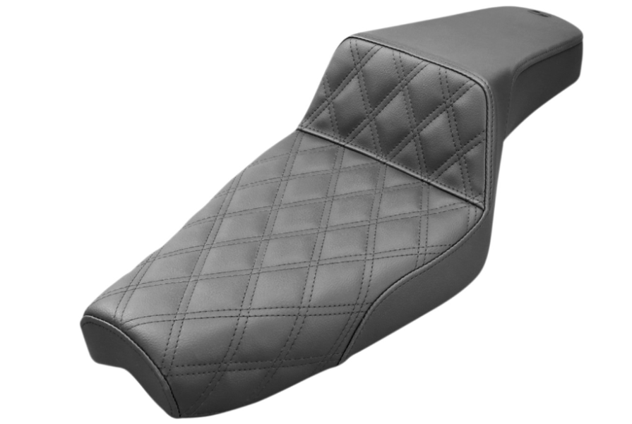 Saddlemen Step-Up Seat — Front Lattice Stitch Black - 807-03-172 For Harley Sportster 2004-2020 (4.5G Tank)
