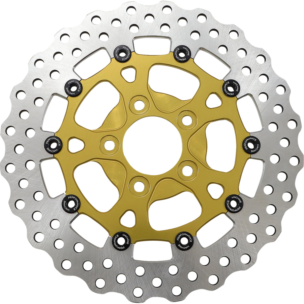 Performance Machine Brake Rotor - 0133-1536S-G For Harley Motorcycles 1988-2017