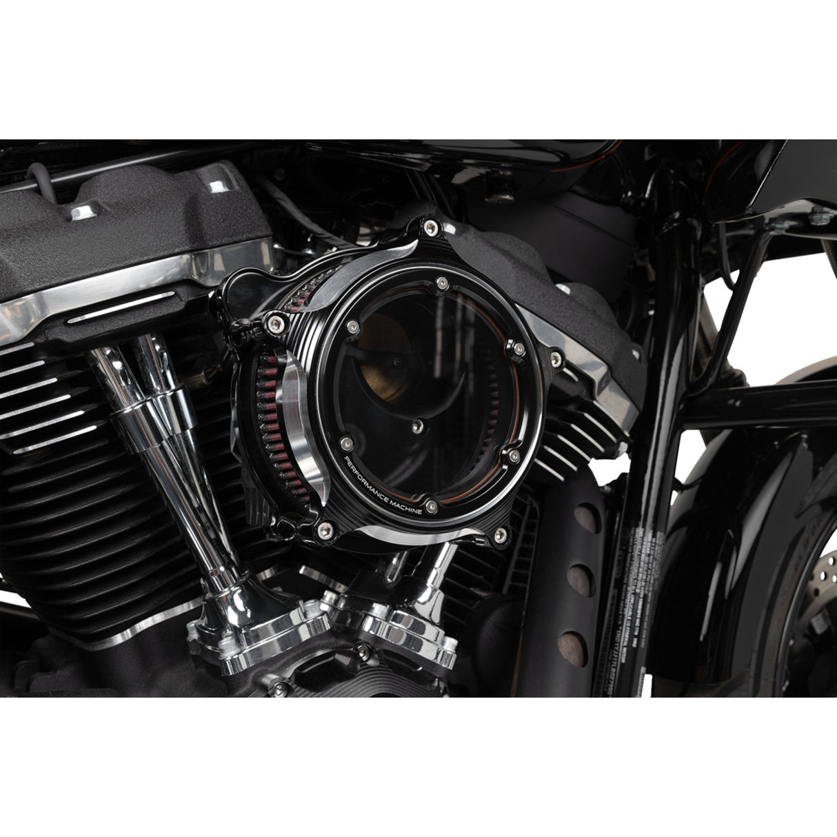 Performance Machine Vision Series Air Cleaner - 0206-2166-BM For Harley Touring 2023-2026