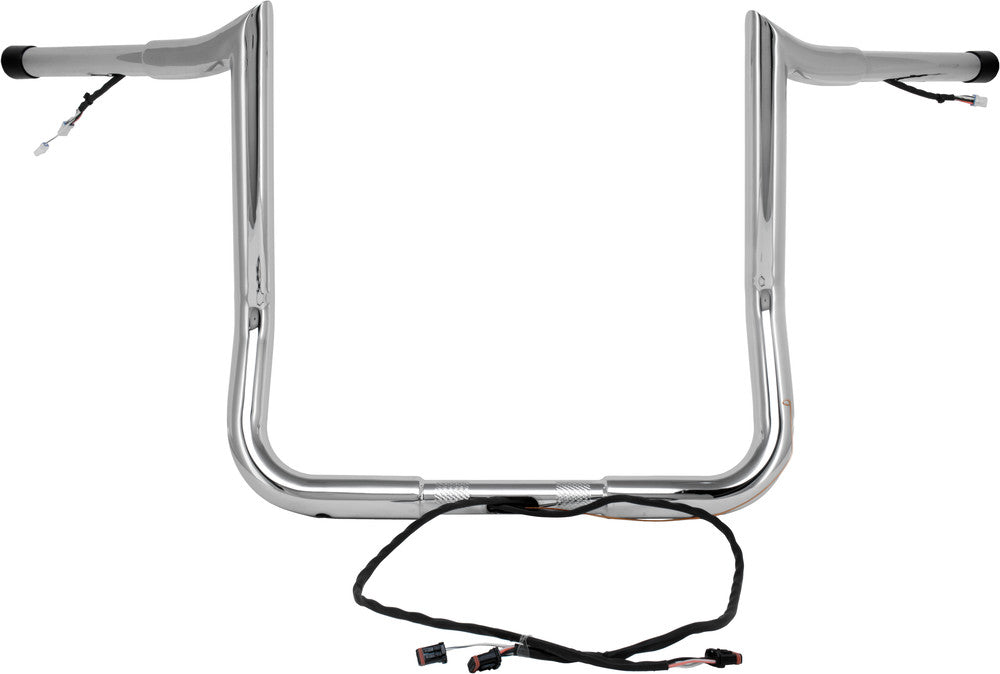 Paul Yaffe Bagger Nation 14" Monkey Bagger Bar Prewired Chrome `14 - MBBPW-14 C For Harley Electra Glide 2010-2019