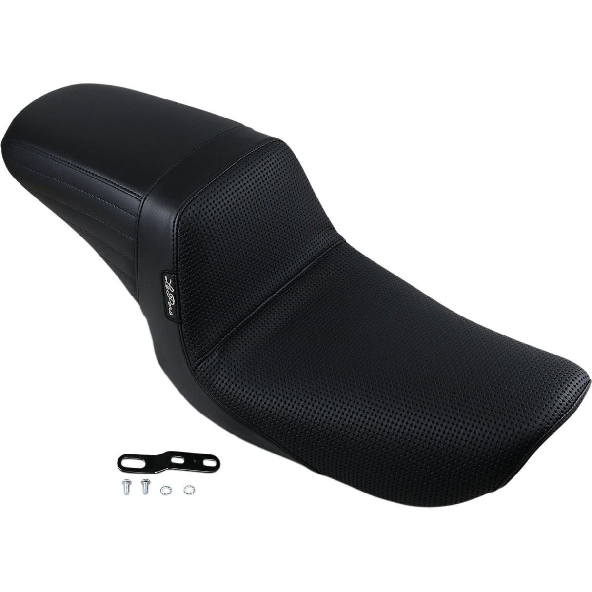LePera Kickflip Seat — Basketweave Black - LN-591BW For Harley Dyna 1999-2003