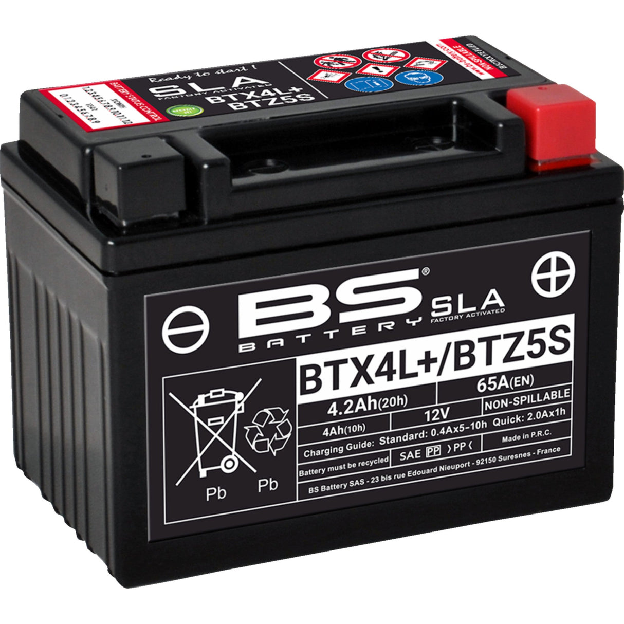 Bs Battery BTZ Battery - 300669 For E-TON ATVs 1999-2003 | Suzuki 250 Gamma / 250 / 250S / 350S 1988-1996 | Gas Gas Pampera 1996-2004