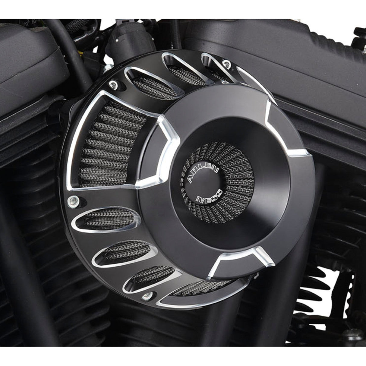 Arlen Ness Inverted Series Air Cleaner Kit — Deep Cut Black - 18-931 For Harley Sportster 1988-2022