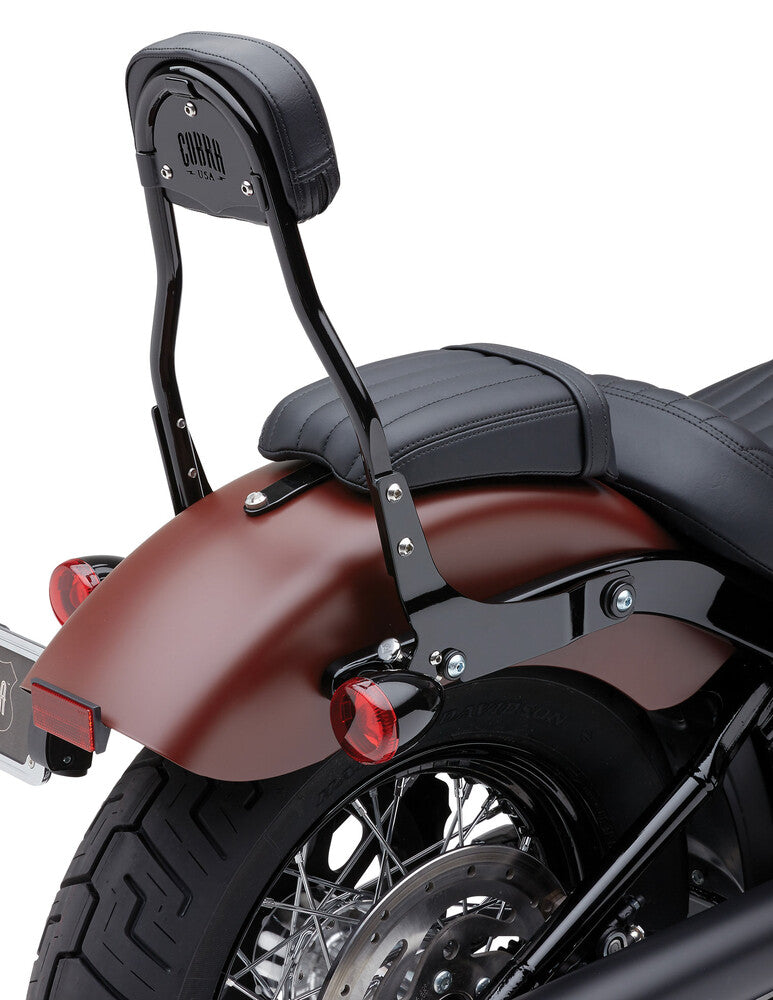 Cobra Detachable Backrest Round Black - 602-2006B For Harley Softail 2018-2022