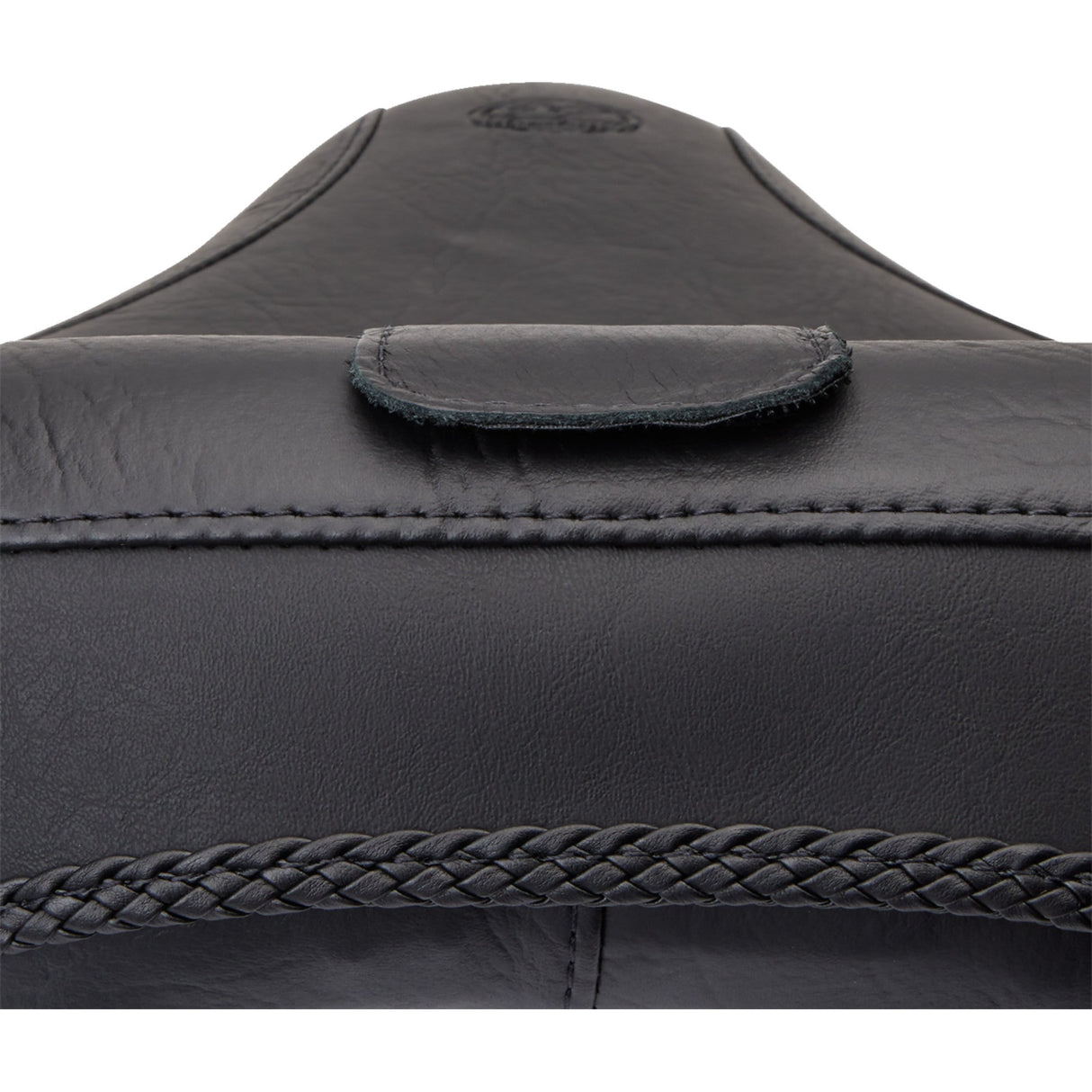Mustang Wide Solo Seat With Removable Backrest With Backrest Vintage Black Smooth - 79121 For Harley Softail 2000-2005