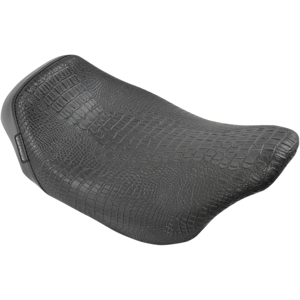 LePera Bare Bones Solo Seat Croc Black - LK-005CRBLK For Harley Touring 2008-2023