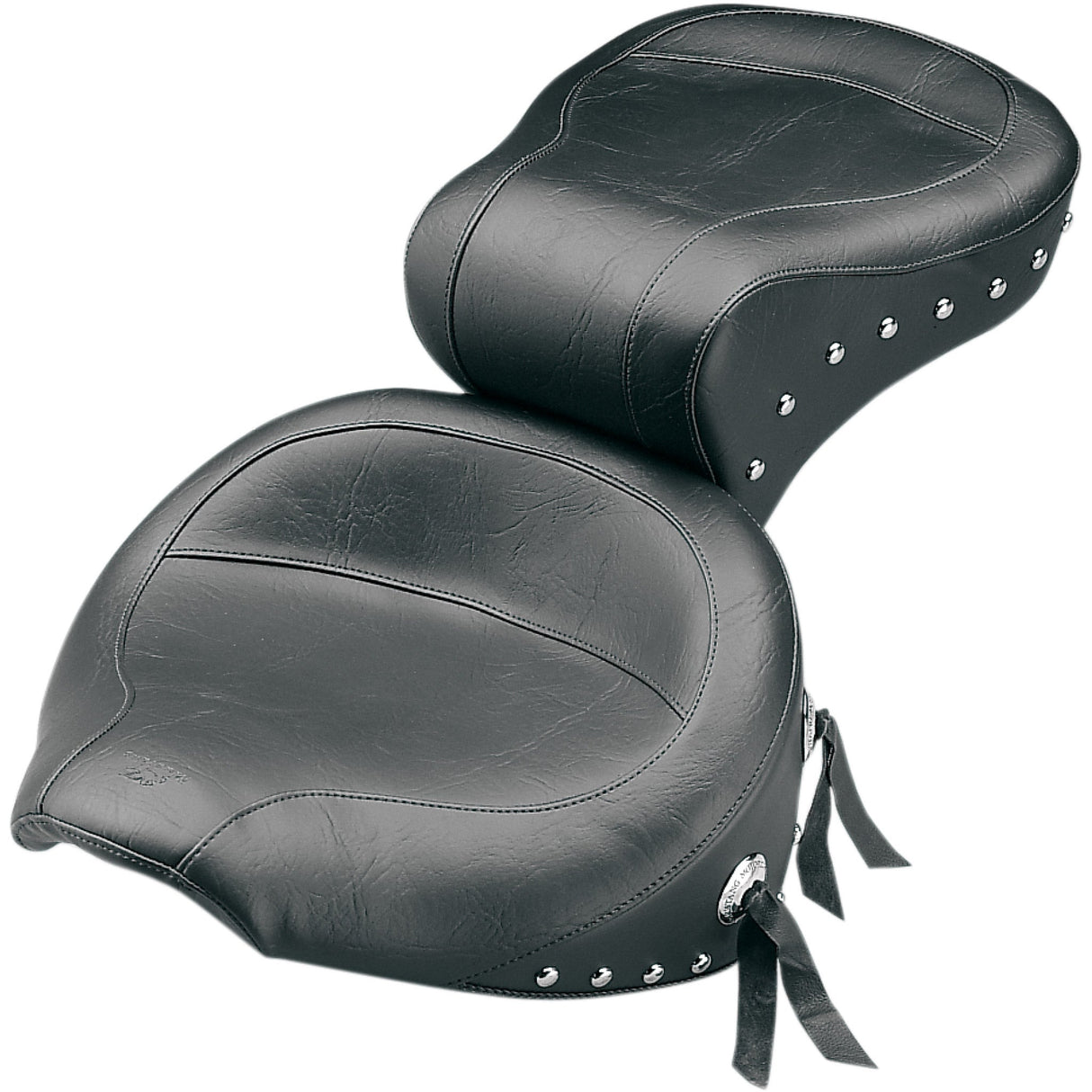Mustang Studded 2-Up Seat - 75503 For Harley Softail 1984-1999