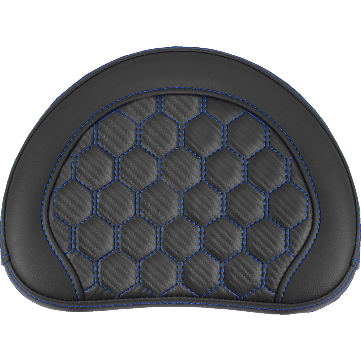 SADDLEMEN 0822-0579 051349BLU RoadSofa™ Sissy Bar Pad - Honeycomb - Blue Stitching