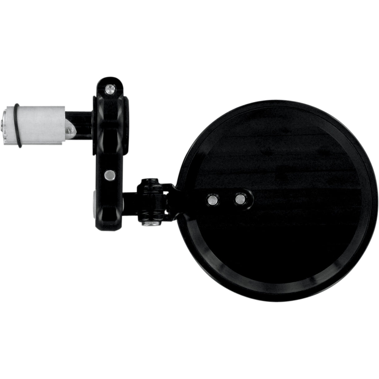 PSR 0640-0446 00-00200-22 Folding Bar End Mirror Mirror - Franco/Folded-In - Side View/Bar-End - Round - Black