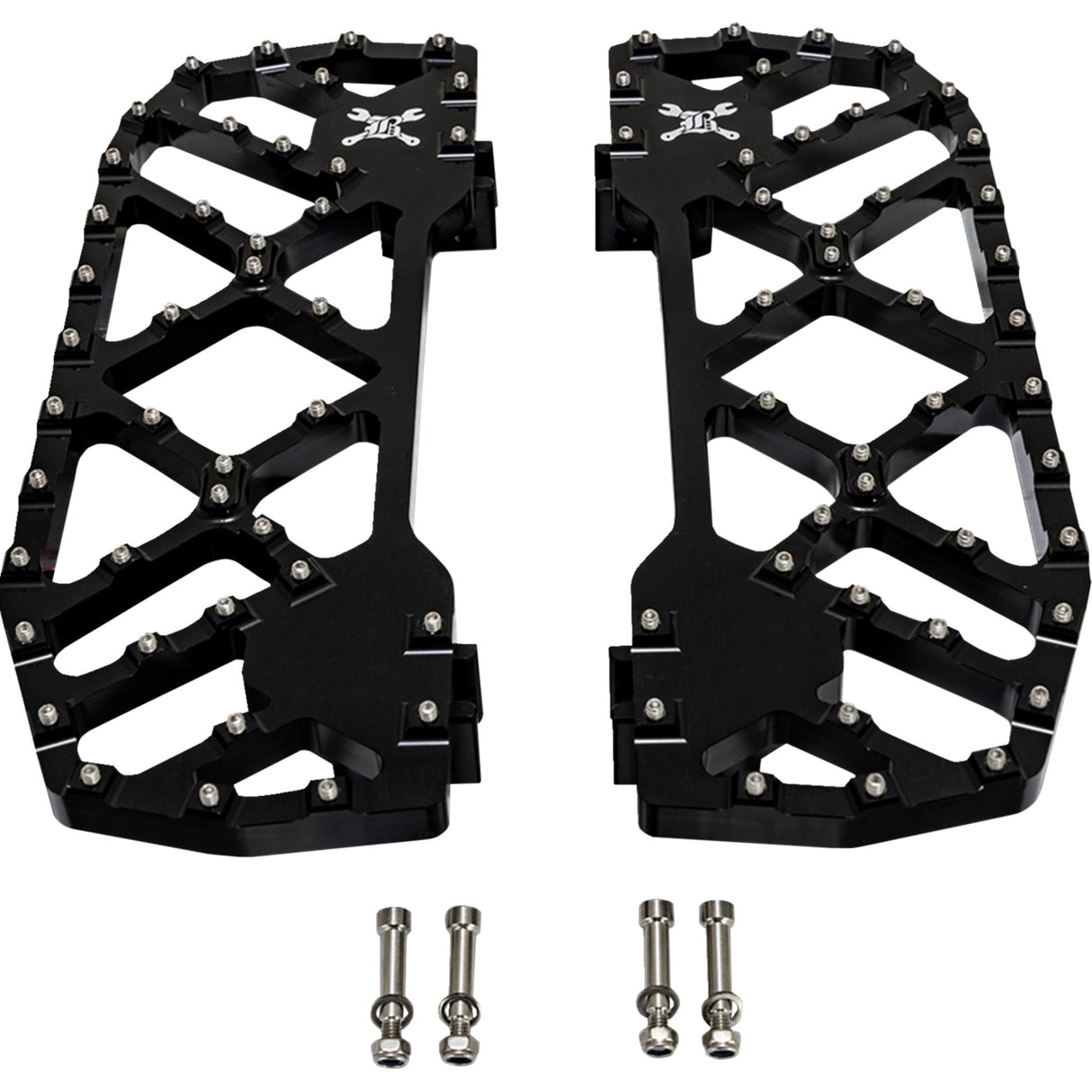 BURLY BRAND 1621-1224 B13-1053B MX-Evolution Floorboards rider - black - flh/flt '85-'24