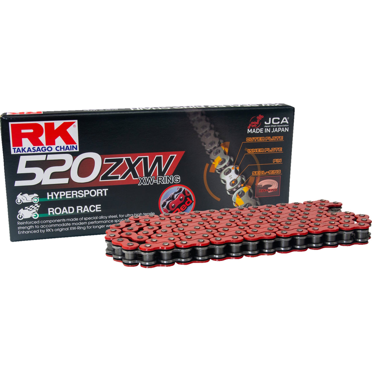 RK 1223-1901 RR520ZXW-120 520 ZXW Drive Chain 520 ZXW - Drive Chain - 120 Links - Red