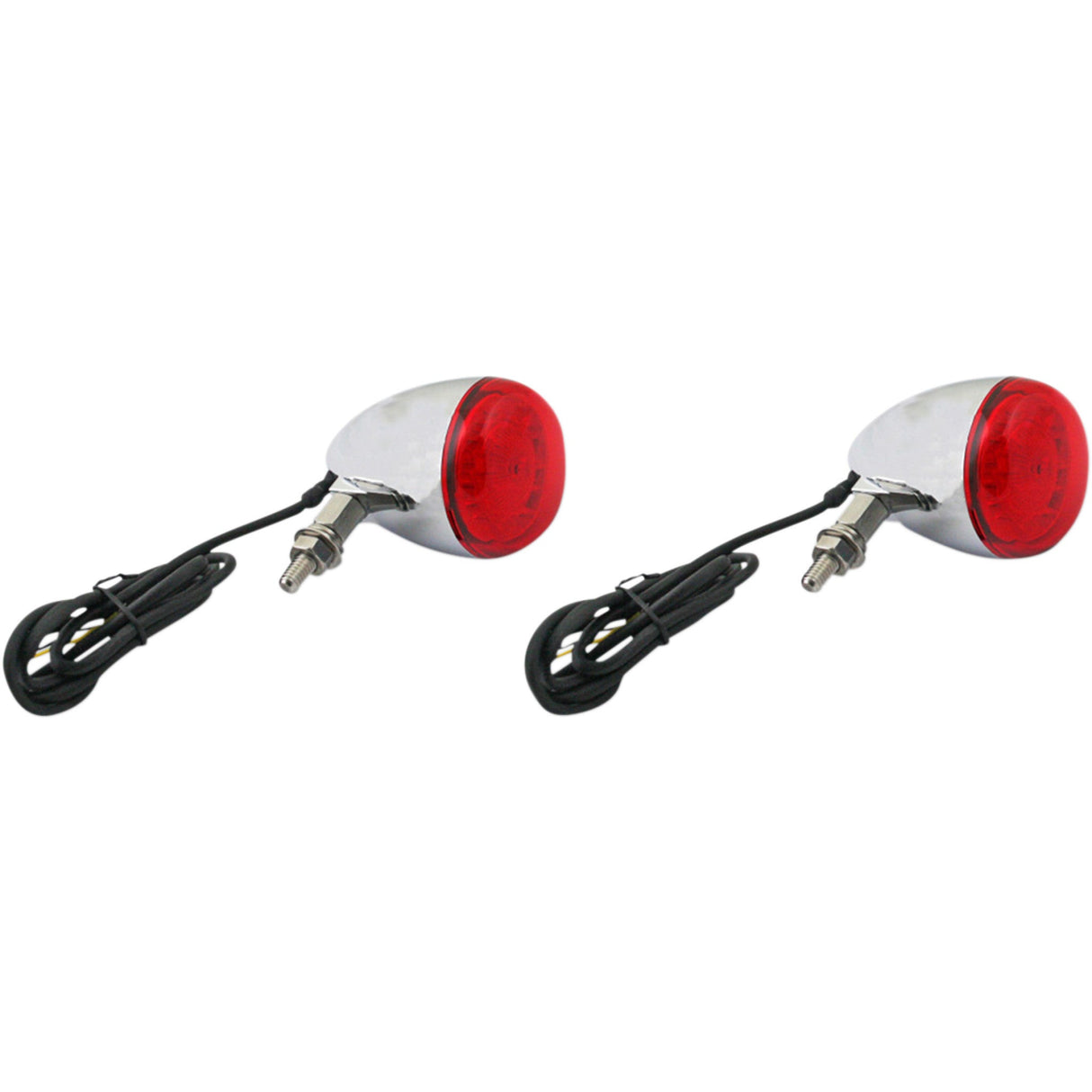 CUSTOM DYNAMICS 2020-1738 PB-UNV-RTS-R-C ProBEAM® Universal LED Bullet Bezel Turn Signals ProBEAM® Universal Turn Signals - Chrome/Red