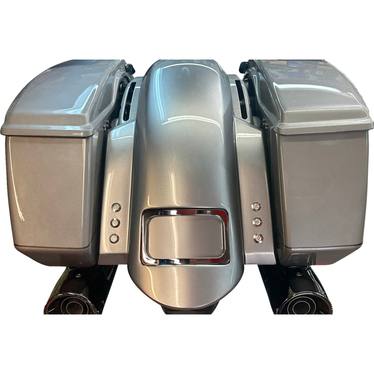 Paul Yaffe Bagger Nation Short Sport Rear Fender With Thunder Pods With Chrome Plate Frame With - RF-SS-3-THNDR-BLT-C For Harley Touring 2023-2026
