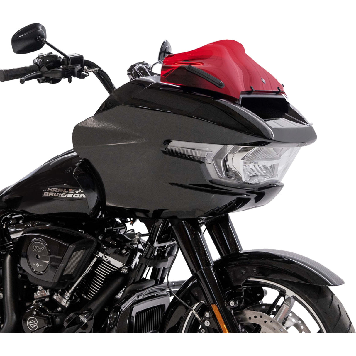 Klock Werks Kolor Flare® Windshield 8" Red - KWW-01-0755 For Harley Road Glide 2023-2026