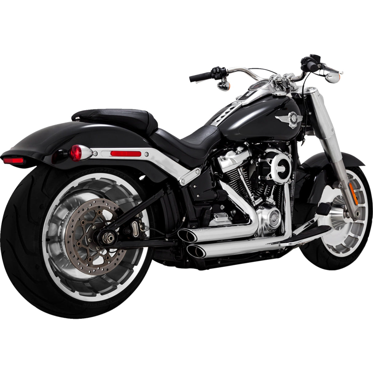 Vance & Hines Shortshots Staggered Exhaust System Chrome - 17335-22 For Harley Softail 2018-2022