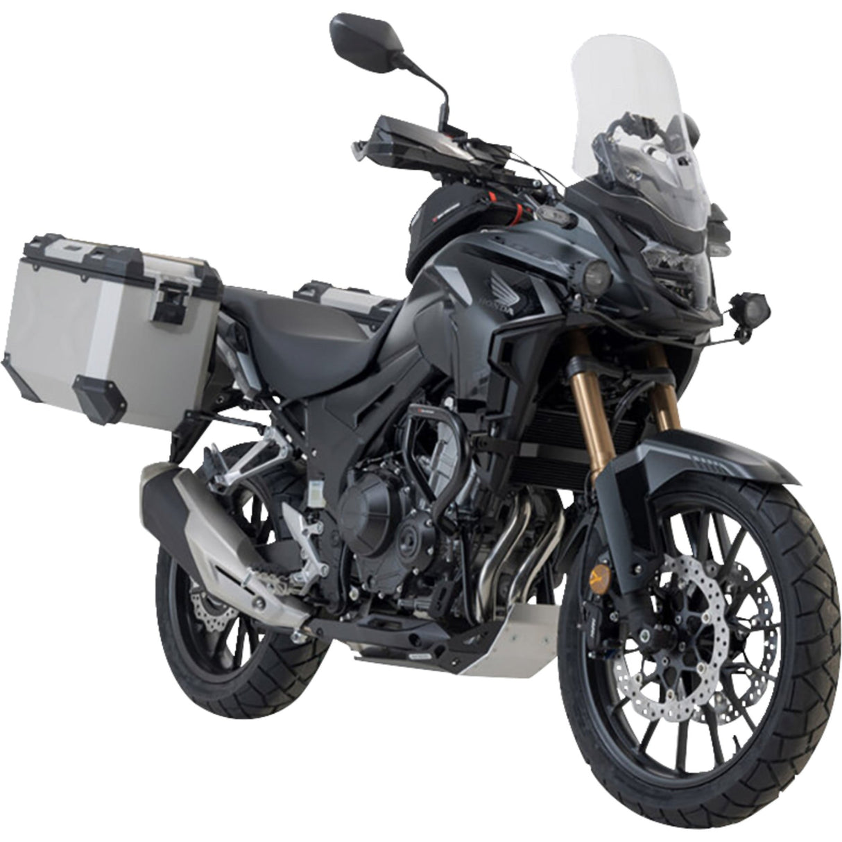 SW-MOTECH 3580-0440 KFT.01.400.70101/S TRAX ADV Aluminum Case System silver - honda cb/cbr/nx 500 '13-'24