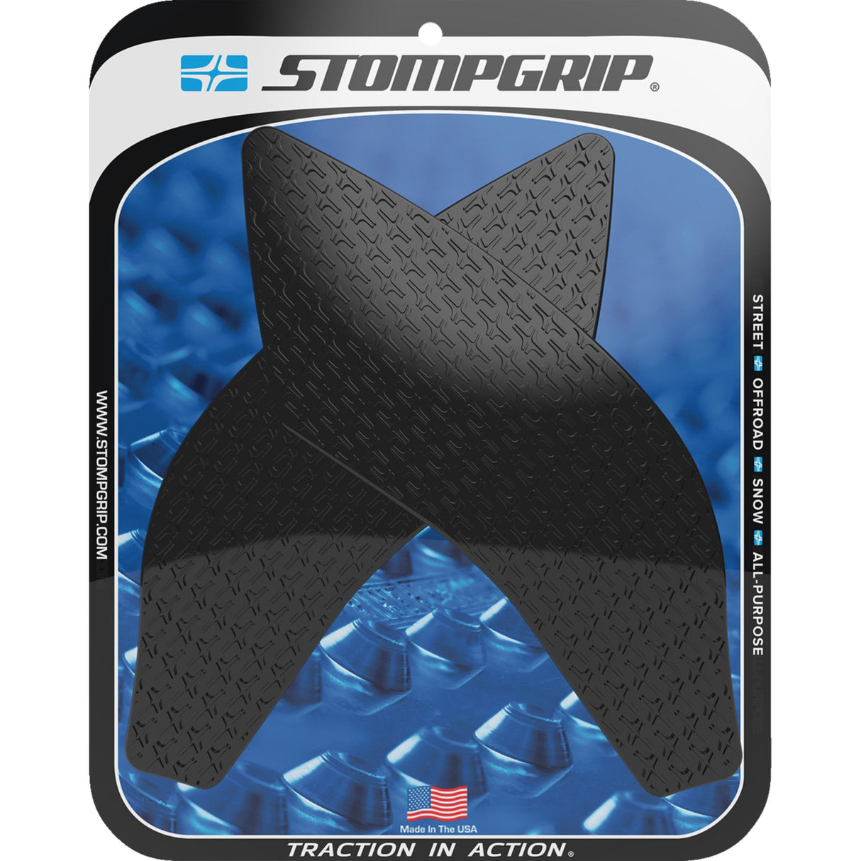 STOMPGRIP 4320-2662 55-14-0161B Icon Profile Traction Pad Tank Grips Traction Pad Tank Grips - Icon - Black - Honda