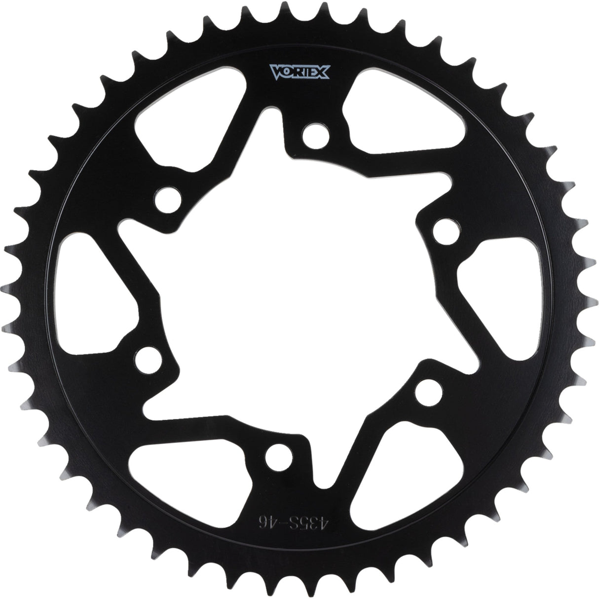 VORTEX 1210-2788 435S-46 Steel Rear Sprocket Rear Sprocket - 46 Tooth - Black - Yamaha