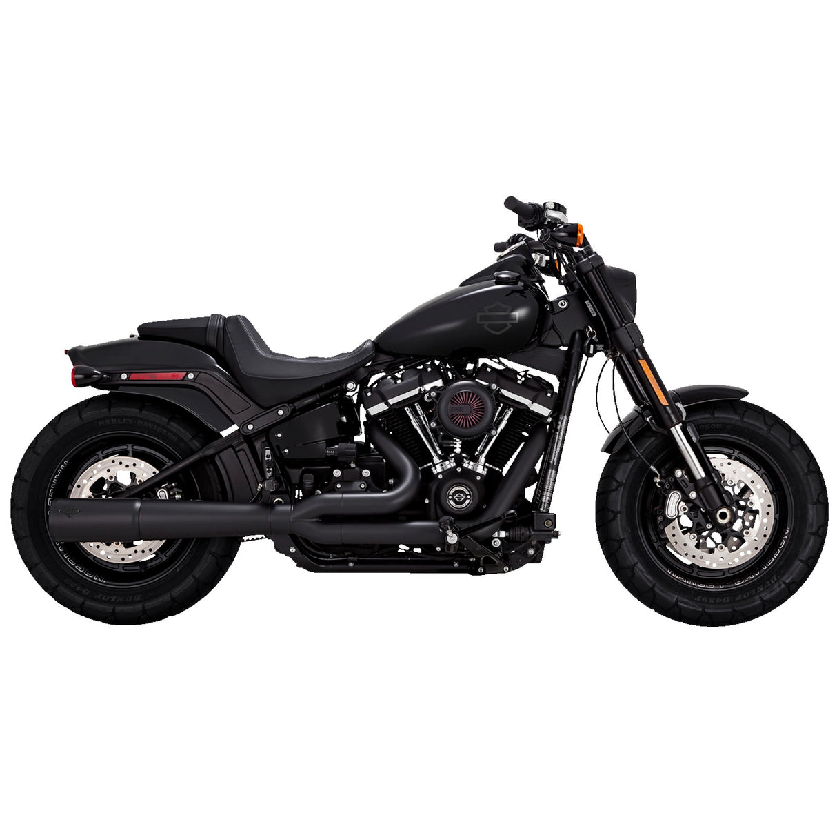 Vance & Hines Pro Pipe 2-Into-1 Exhaust System Black - 47387 For Harley Softail 2018-2024