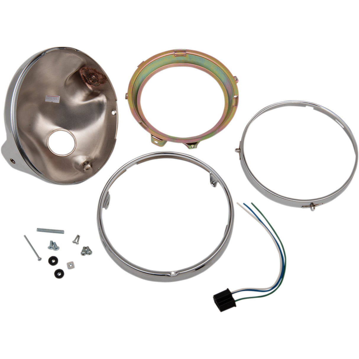EMGO 2001-0821 66-65040 7" Side Mount Headlamp Shell chrome