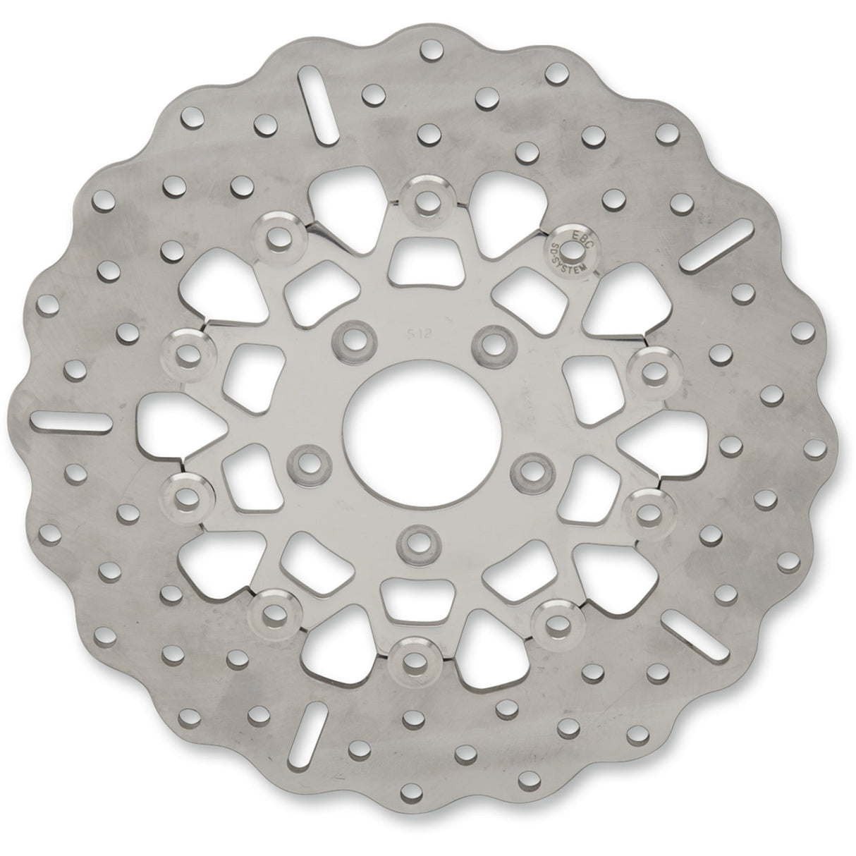 EBC FSD Series Stainless Steel Front Brake Rotor For Big Twins Polished Carrier - FSD027C For Harley Motorcycles 2000-2014