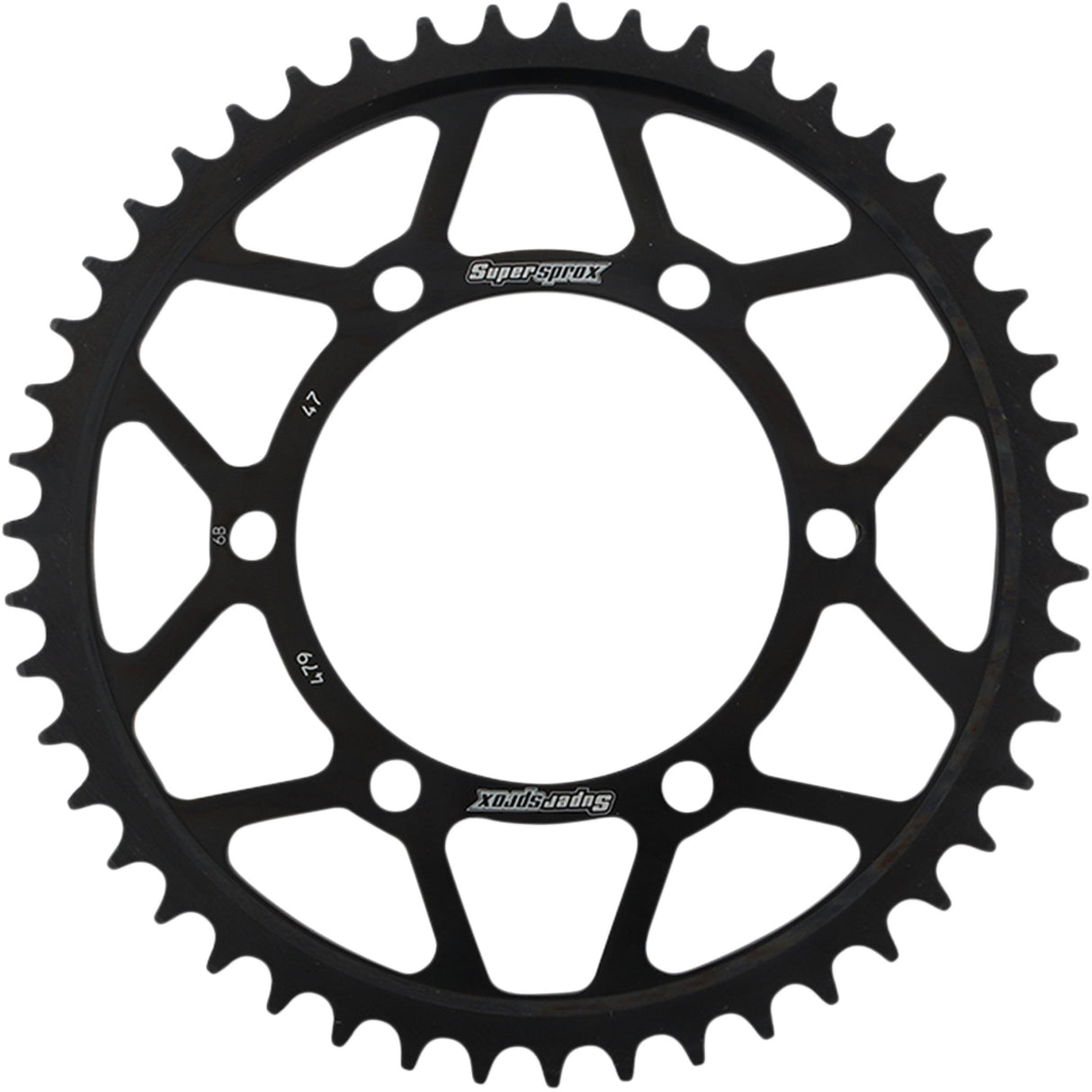 SUPERSPROX 1210-2166 RFE-479-47-BLK Racing Steel Rear Sprocket Rear Sprocket - 47 Tooth