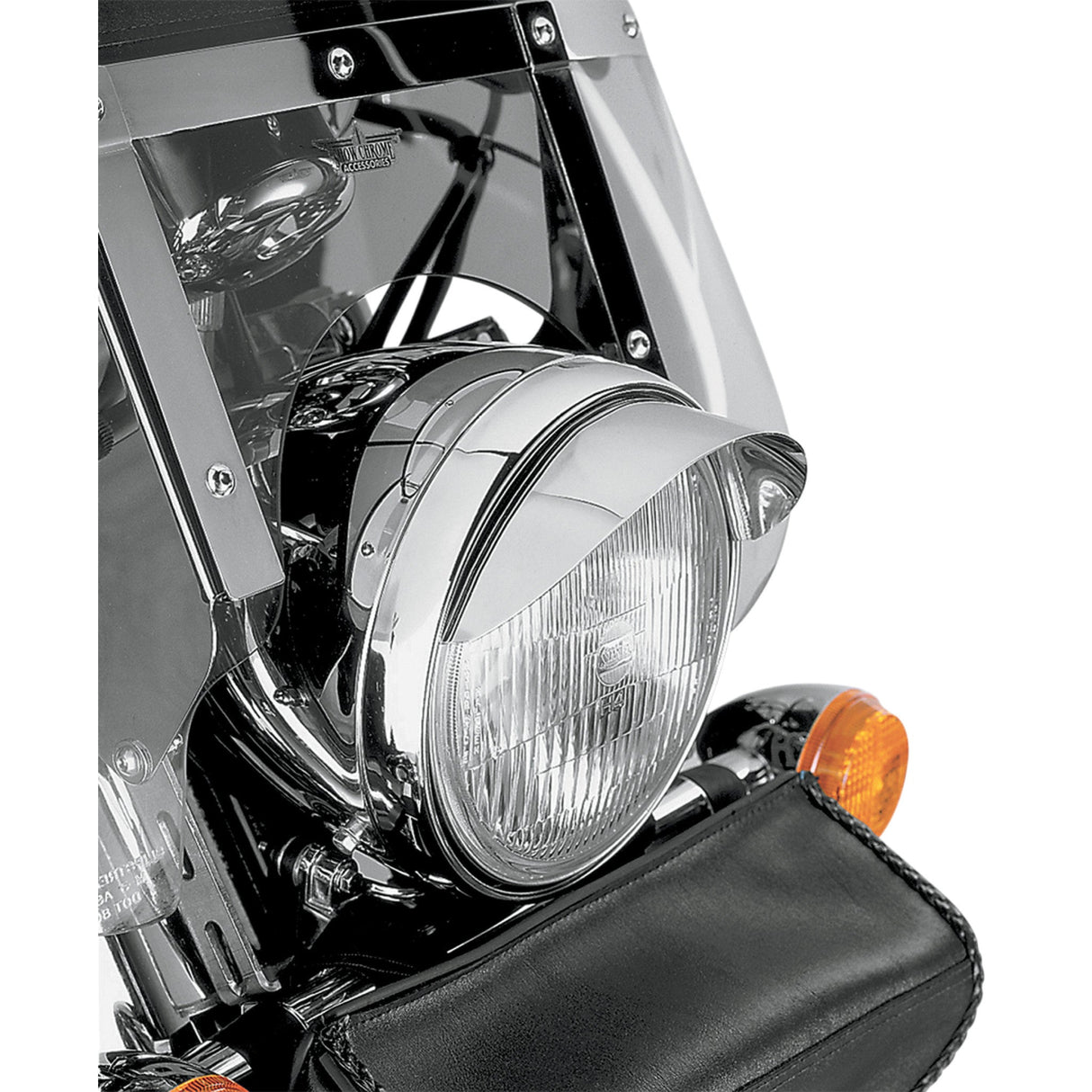 SHOW CHROME 2001-0417 53-429 Universal 7" Headlight Visor 7" Headlight Visor - Chrome