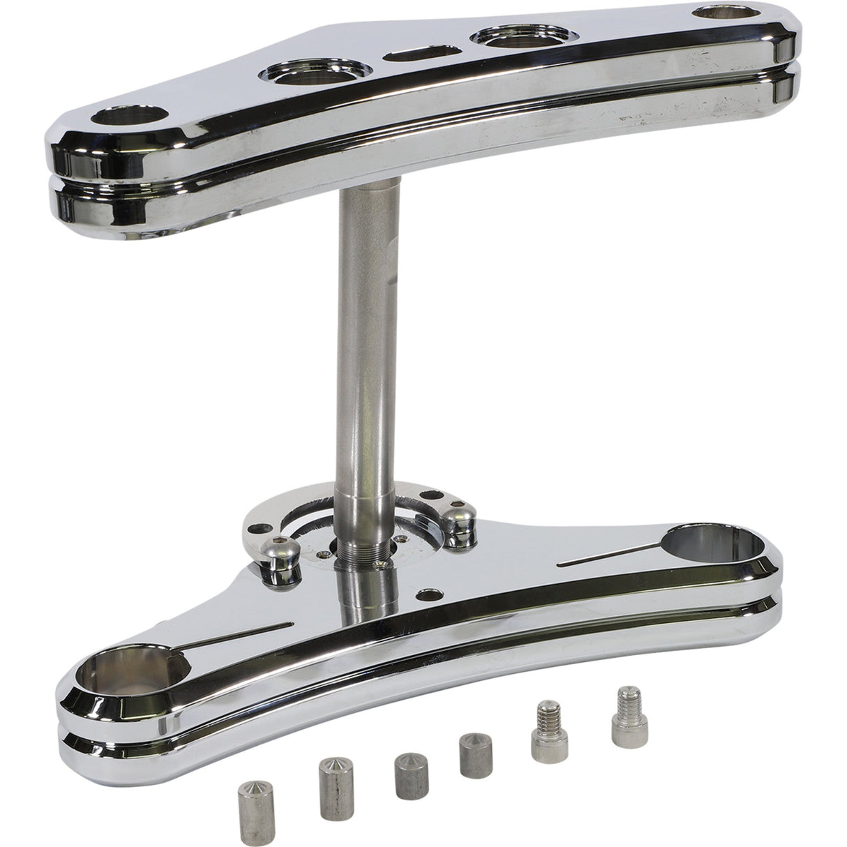 ACCUTRONIX DS-222231 TWR541-EC 41 mm Raked Triple Tree Triple Tree - 41 mm - Chrome - Raked 5° - Elite Radius Groove