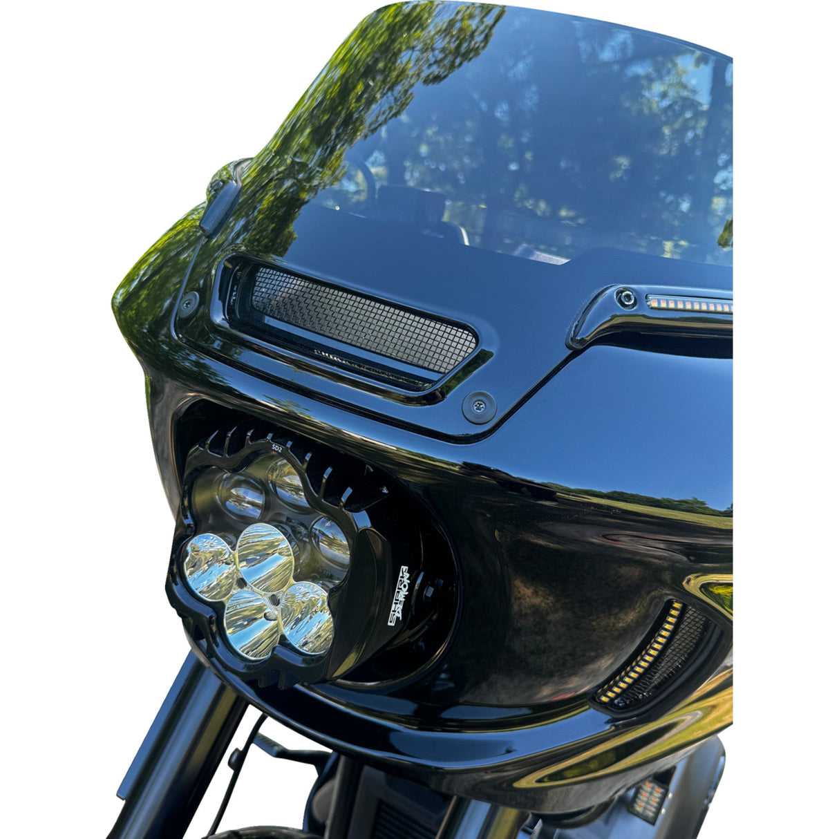 CUSTOM DYNAMICS 2001-2833 SD2-LRST-W Shark Demon® 2 Performance LED Headlight - Low Rider ST