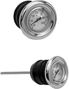 Harddrive OIL DIP Stick W Temp Gauge White - 122053 For Harley 1979-2003