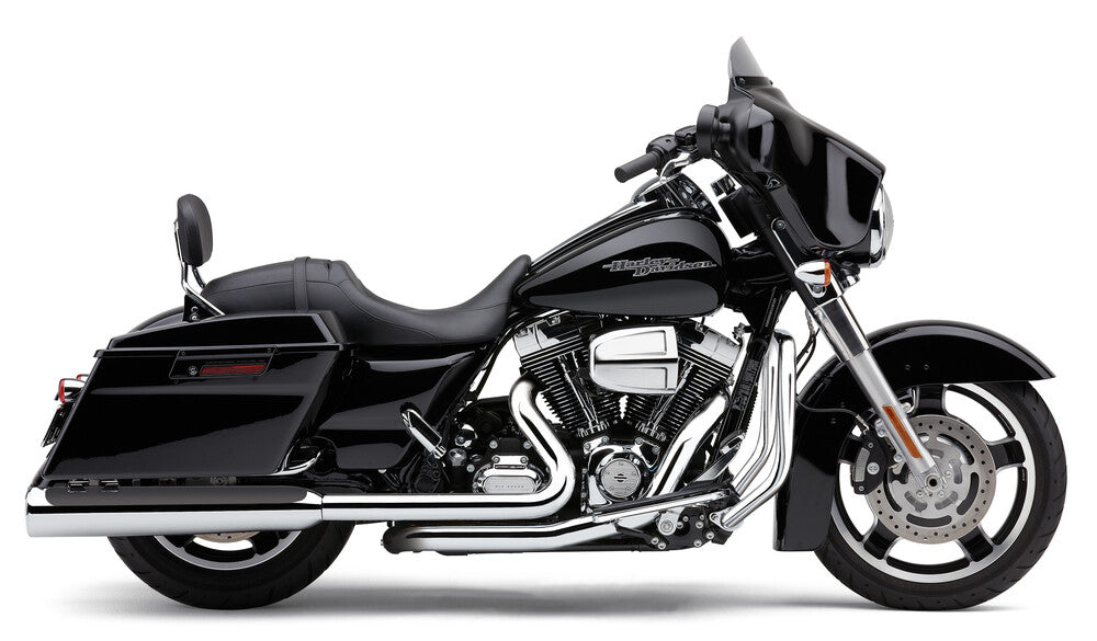 Cobra 4.5" Powrflo Round Slip-ONS Chrome - 6214 For Harley Touring 2017-2026