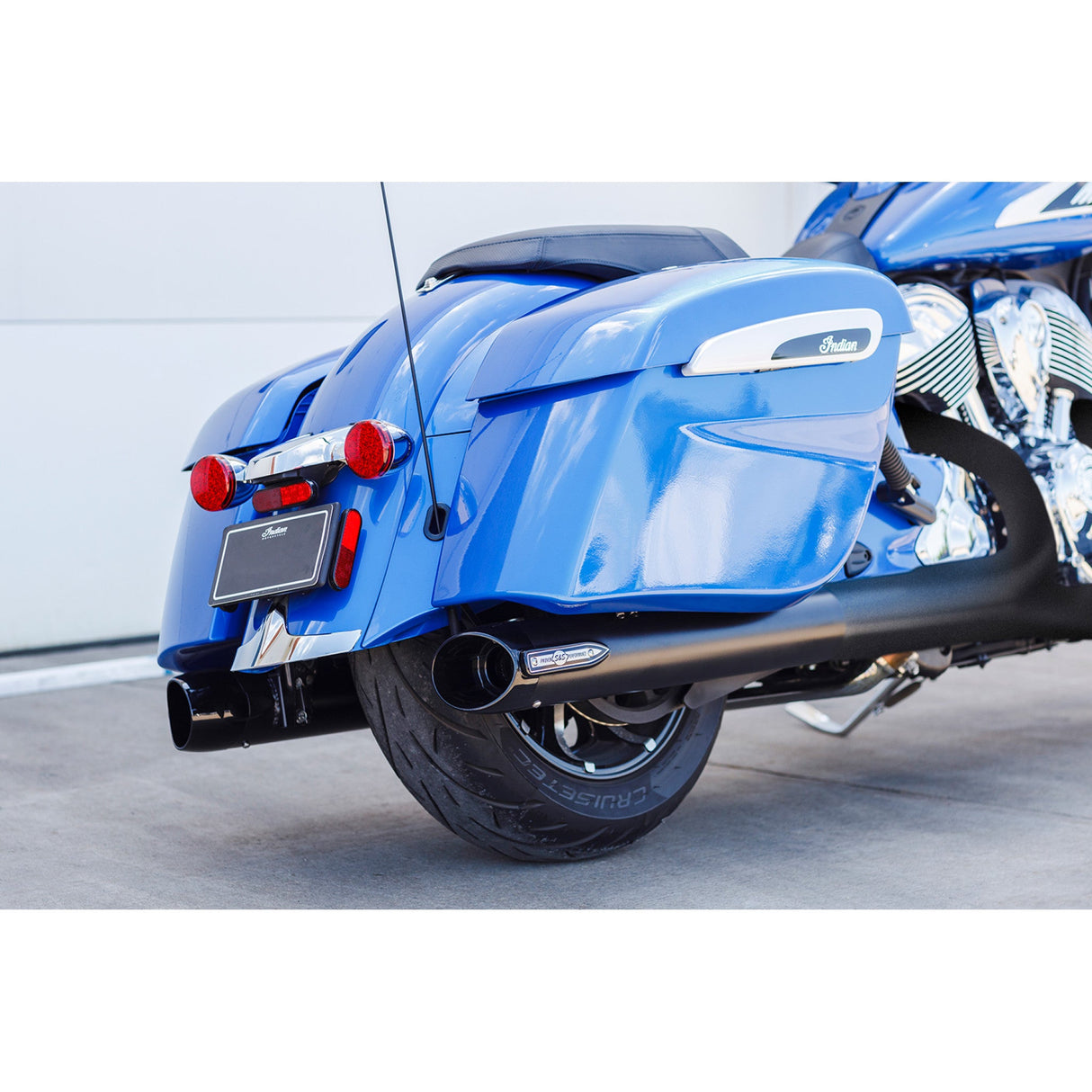 S&S Cycle 4" Broadhead Slip-On Mufflers Slash Cut Black - 550-1075 For Indian 2014-2022