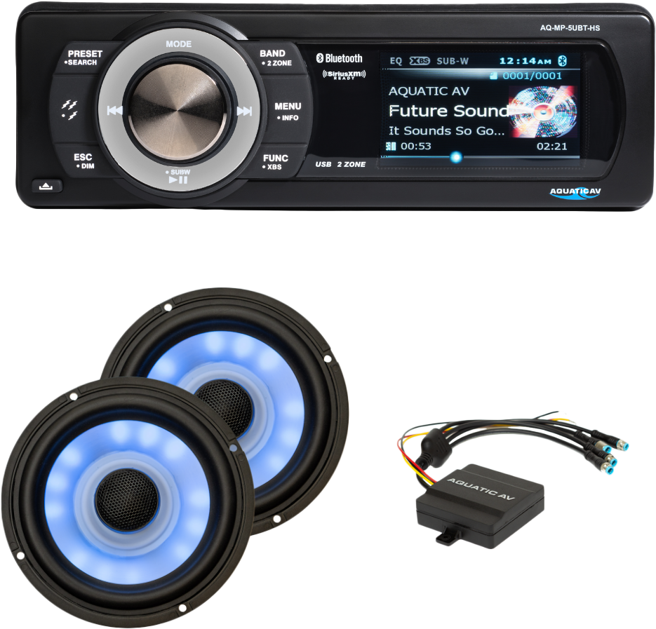 Aquatic Av Ultra RGB AND Stereo Plus Kit `98 - HK105 For Harley Touring 1998-2013