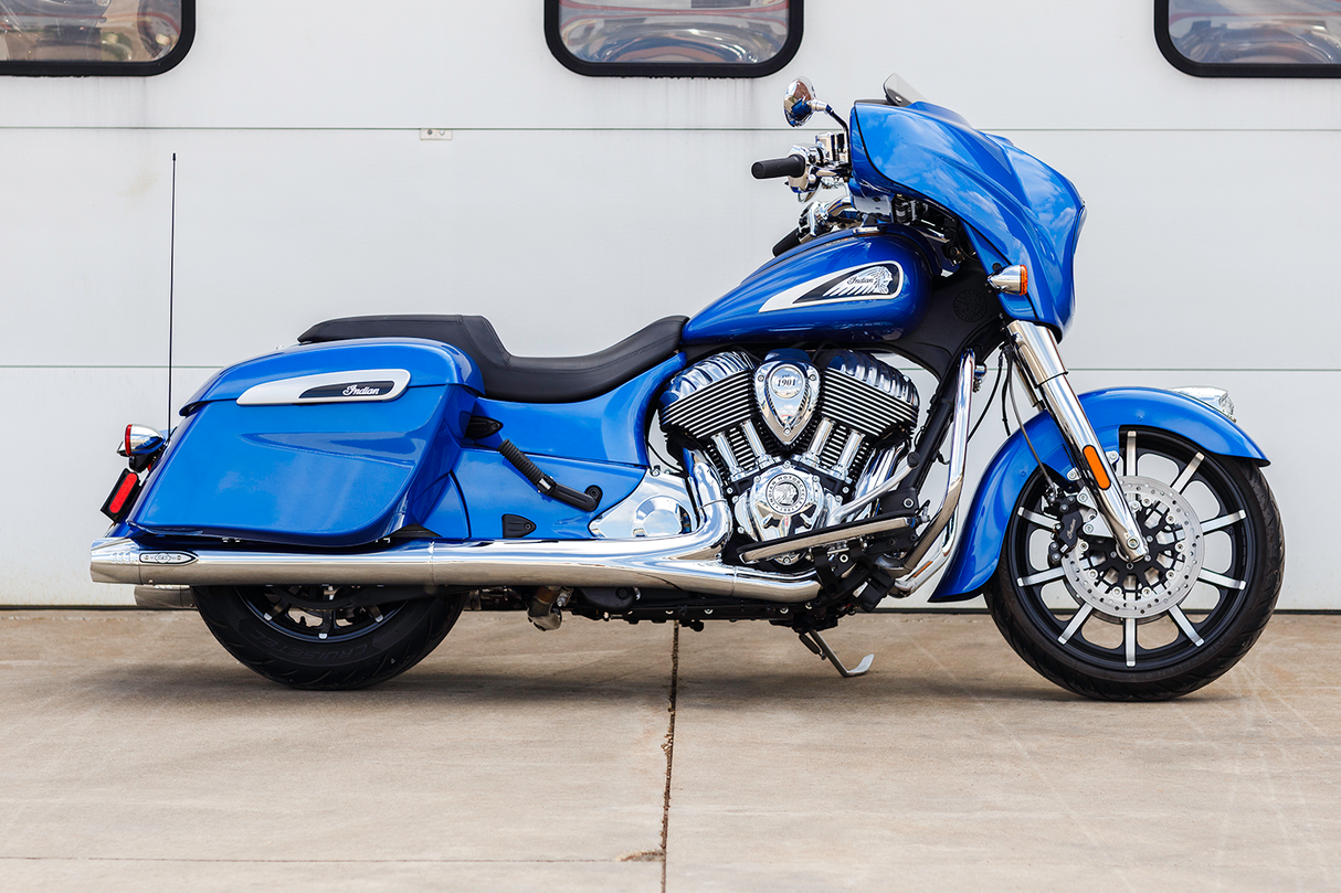 4" Broadhead Slip-On Mufflers - Fishtail - Chrome - 1801-1766