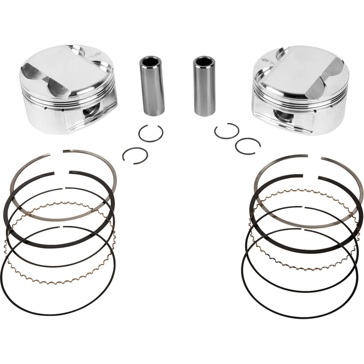JE Pistons Piston Kit 3.937" Bore 4.375" Stroke 11.5:1 CR 107" M8 - 398727 For Harley Motorcycles 2017-2024