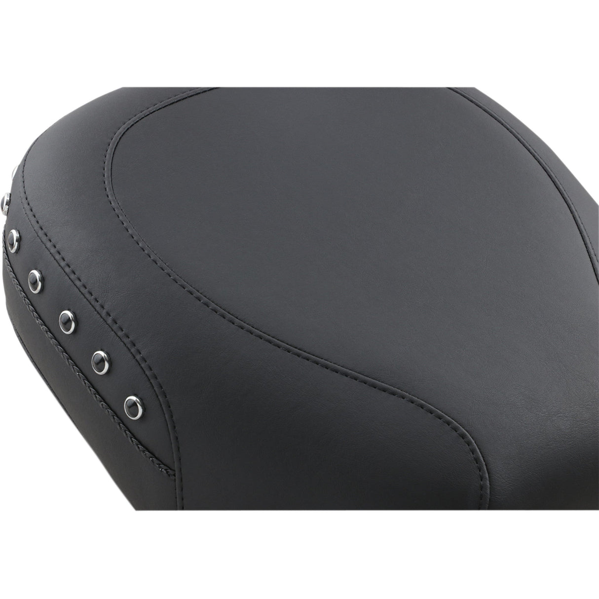 Mustang Wide Rear Seat Studded Black - 75579 For Harley Touring 1997-2025