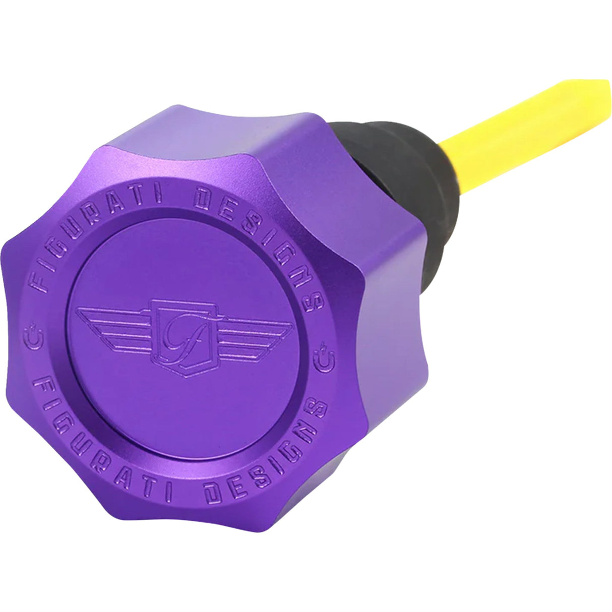 Figurati Designs Performance Magnetic Oil Dipstick Curved Purple - FDP01-TCSM-P For Harley Touring 2007-2016